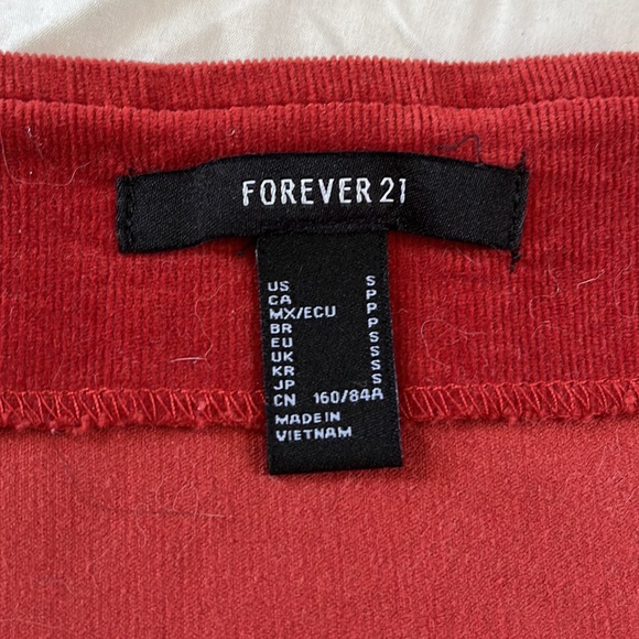 Forever 21 corduroy overall dress, size small - Picture 3 of 3